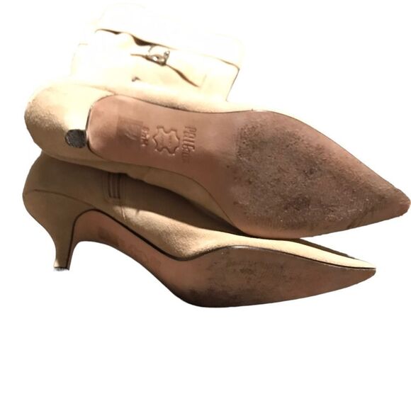 Pello Moda tan velvet heeled zip up vintage boots excellent condition - Picture 4 of 4